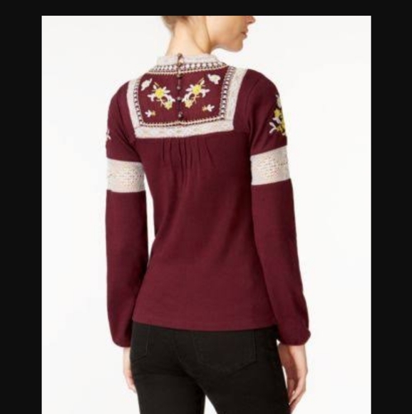 Free People Cozy On Up Embroidered Top - Picture 2 of 12